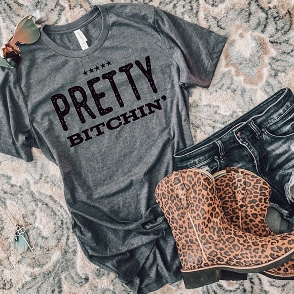 Whiskey Kiss Tops - PRETTY BITCHIN’ Graphic Tee